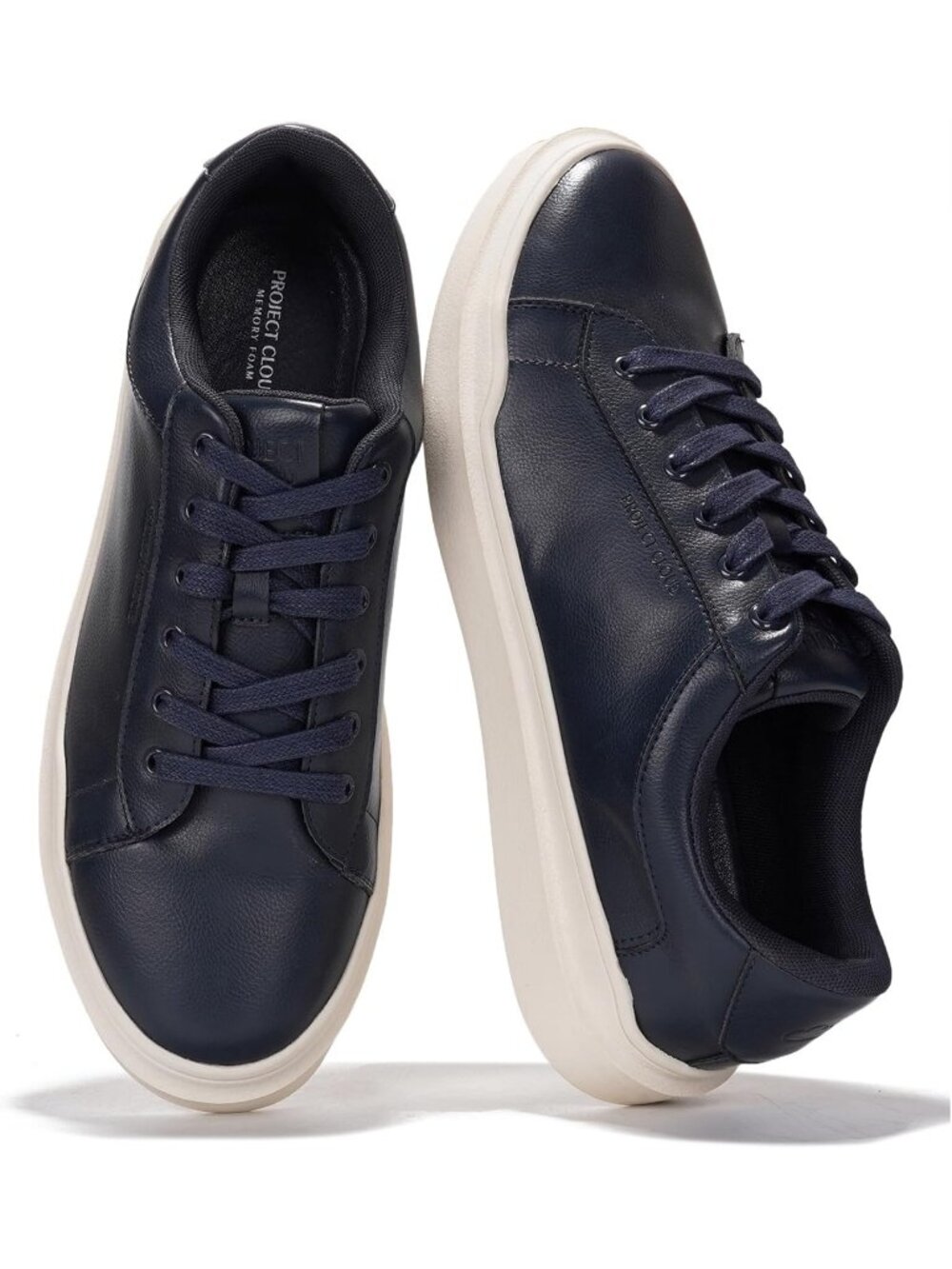 Men's Navy Rubber Memory Foam Insole Lightweight Stylish Everyday Sneakers